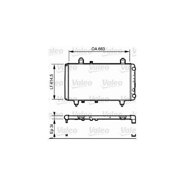 Kylare, motorkylning Valeo 730040 VALEO