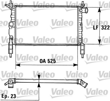 Kylare, motorkylning Valeo 730975 VALEO