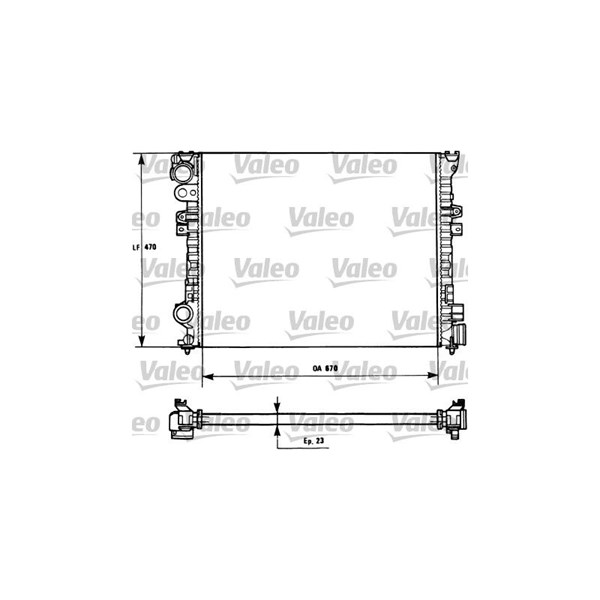 Kylare, motorkylning Valeo 731166 VALEO Kylare, motorkylning Valeo 731166 VALEO