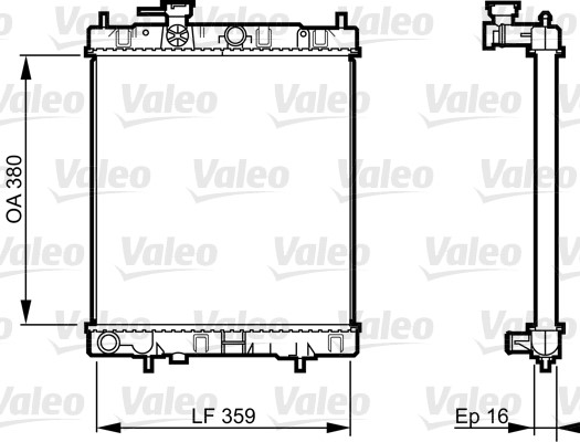 Kylare, motorkylning Valeo 731287 VALEO