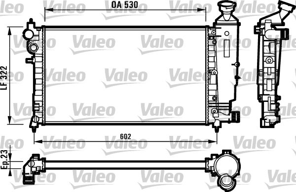 Kylare, motorkylning Valeo 731526 VALEO