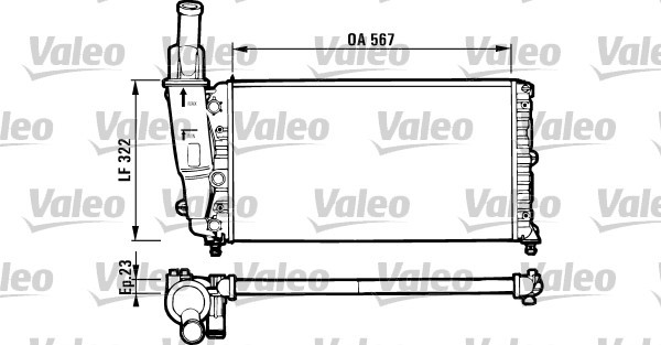 Kylare, motorkylning Valeo 731562 VALEO