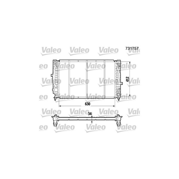 Kylare, motorkylning Valeo 731757 VALEO