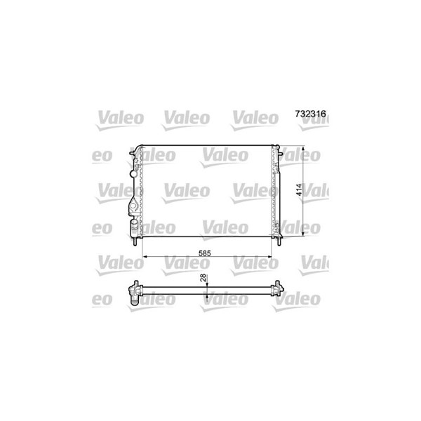 Kylare, motorkylning Valeo 732316 VALEO