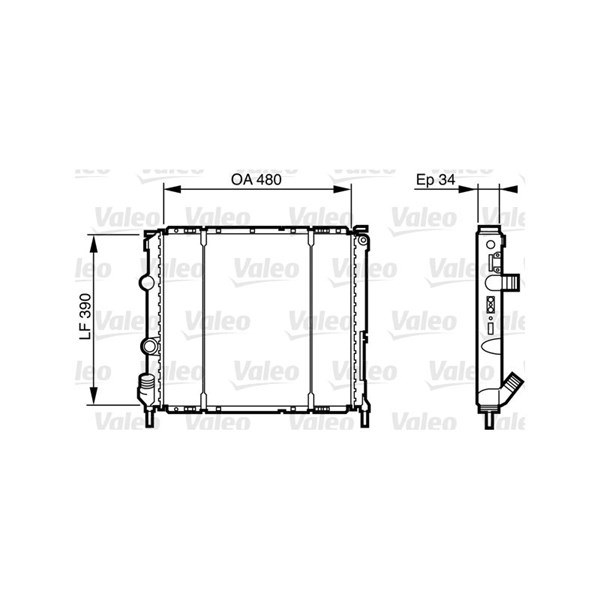 Kylare, motorkylning Valeo 732474 VALEO