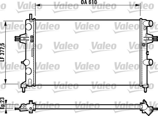 Kylare, motorkylning Valeo 732551 VALEO