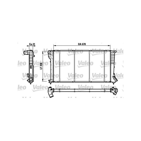 Kylare, motorkylning Valeo 732577 VALEO