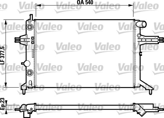Kylare, motorkylning Valeo 732724 VALEO