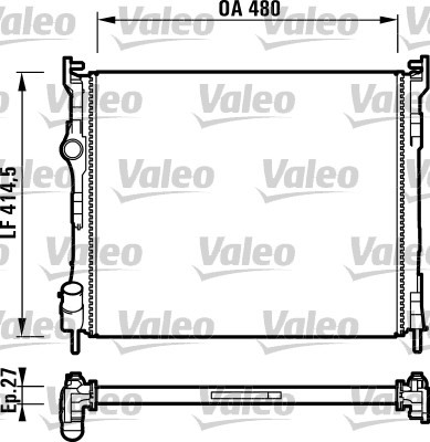 Kylare, motorkylning Valeo 732737 VALEO