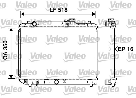 Kylare, motorkylning Valeo 732750 VALEO