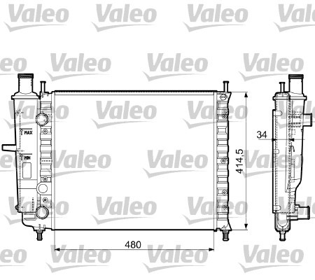 Kylare, motorkylning Valeo 732788 VALEO