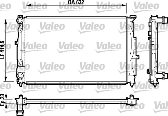 Kylare, motorkylning Valeo 732811 VALEO