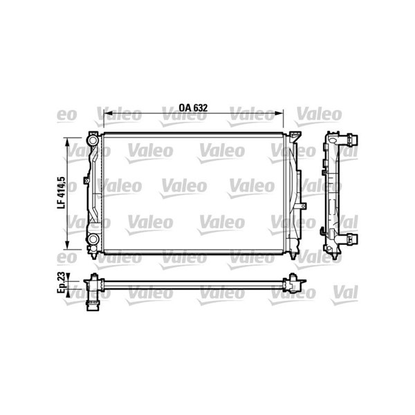 Kylare, motorkylning Valeo 732811 VALEO