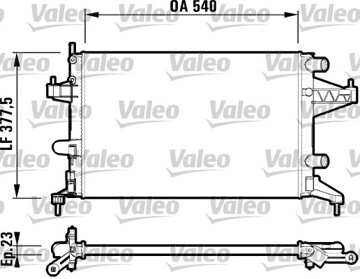 Kylare, motorkylning Valeo 732825 VALEO
