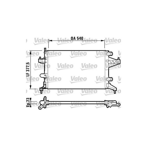Kylare, motorkylning Valeo 732825 VALEO