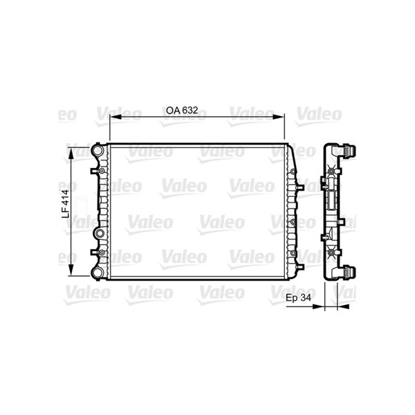Kylare, motorkylning Valeo 732864 VALEO