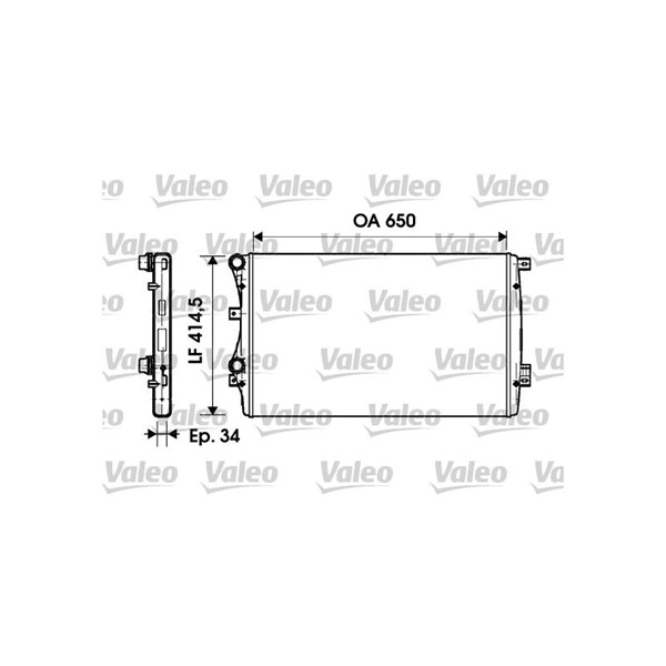 Kylare, motorkylning Valeo 732872 VALEO
