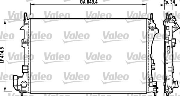 Kylare, motorkylning Valeo 732877 VALEO
