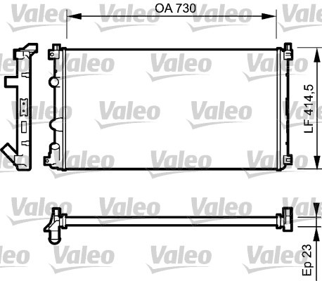 Kylare, motorkylning Valeo 732917 VALEO