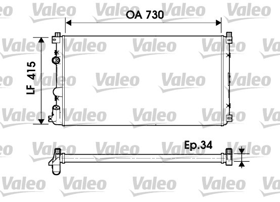 Kylare, motorkylning Valeo 732918 VALEO