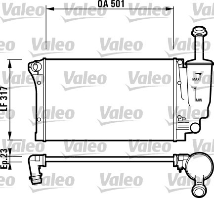 Kylare, motorkylning Valeo 732924 VALEO Kylare, motorkylning Valeo 732924 VALEO