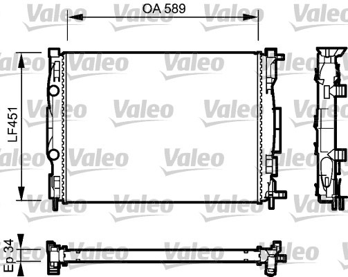Kylare, motorkylning Valeo 732946 VALEO