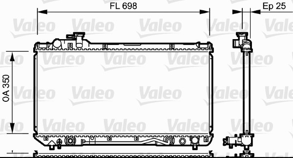 Kylare, motorkylning Valeo 734172 VALEO