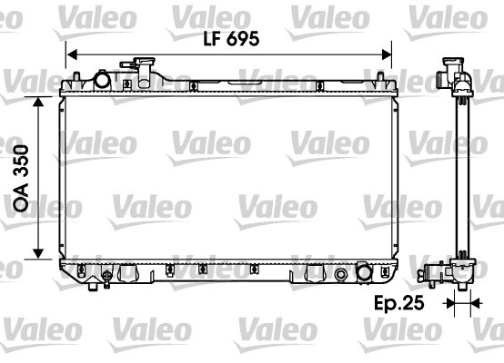 Kylare, motorkylning Valeo 734216 VALEO