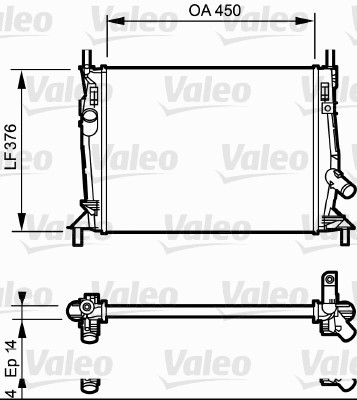 Kylare, motorkylning Valeo 734319 VALEO