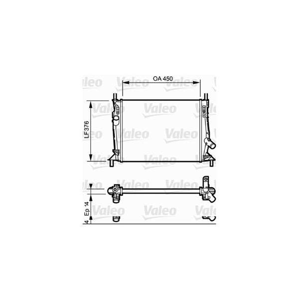 Kylare, motorkylning Valeo 734319 VALEO