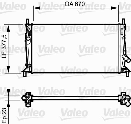 Kylare, motorkylning Valeo 734320 VALEO