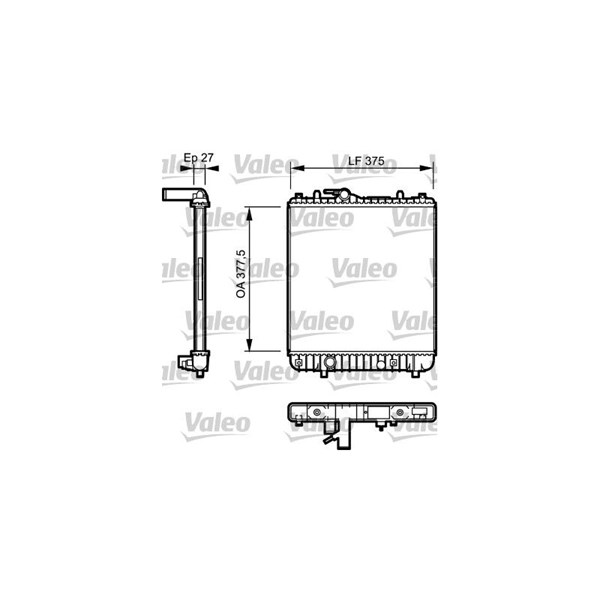 Kylare, motorkylning Valeo 734330 VALEO Kylare, motorkylning Valeo 734330 VALEO