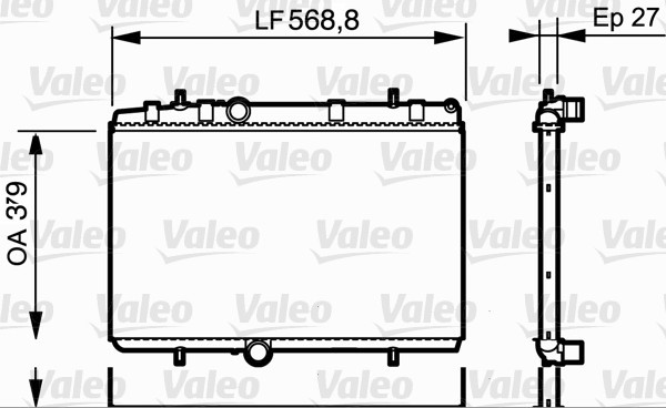 Kylare, motorkylning Valeo 734338 VALEO
