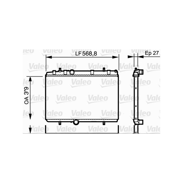 Kylare, motorkylning Valeo 734338 VALEO
