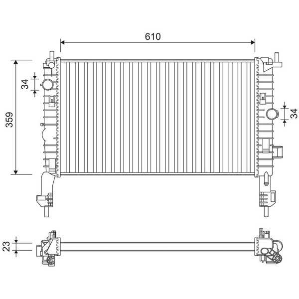 Kylare, motorkylning Valeo 734384 VALEO