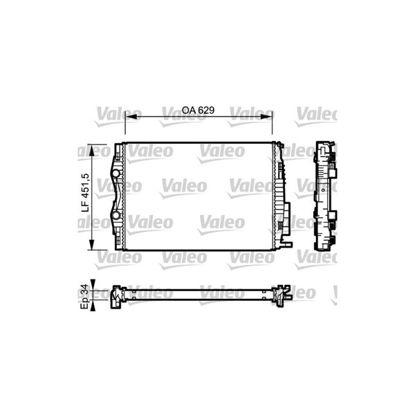 Kylare, motorkylning Valeo 734438 VALEO