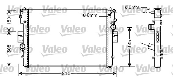 Kylare, motorkylning Valeo 734448 VALEO