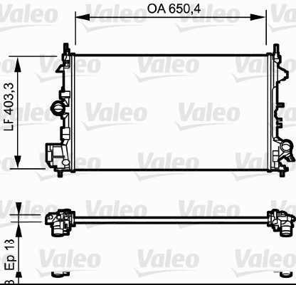 Kylare, motorkylning Valeo 734981 VALEO
