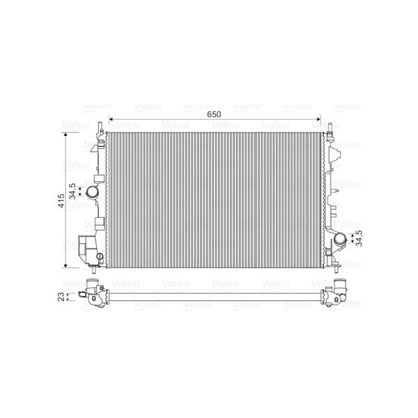 Kylare, motorkylning Valeo 734981 VALEO