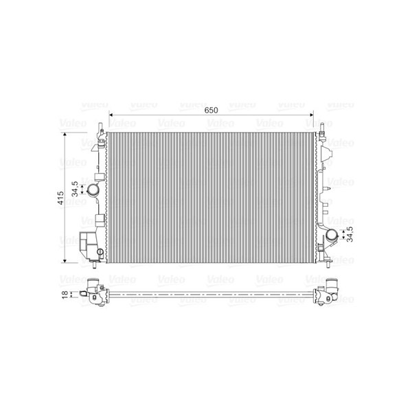 Kylare, motorkylning Valeo 734982 VALEO