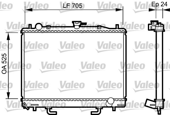 Kylare, motorkylning Valeo 735058 VALEO