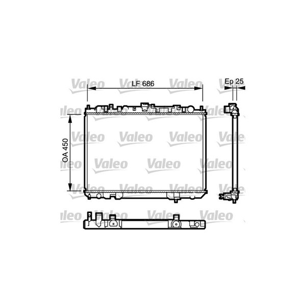 Kylare, motorkylning Valeo 735081 VALEO