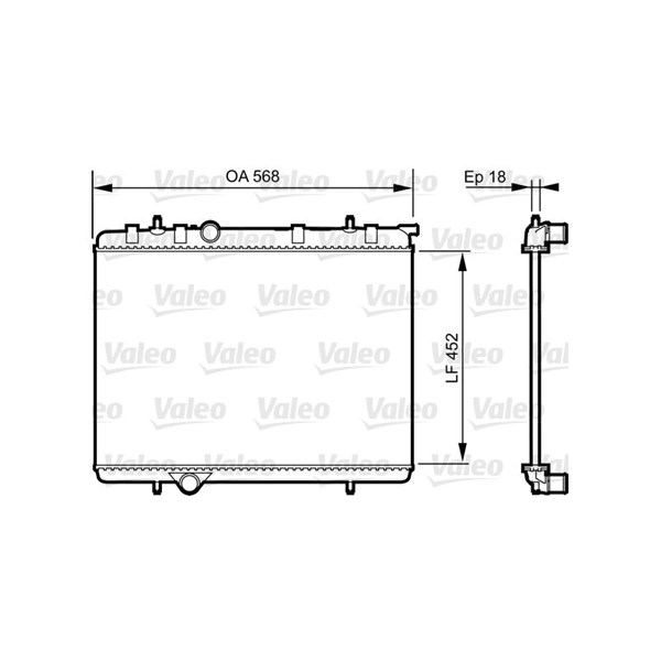Kylare, motorkylning Valeo 735090 VALEO