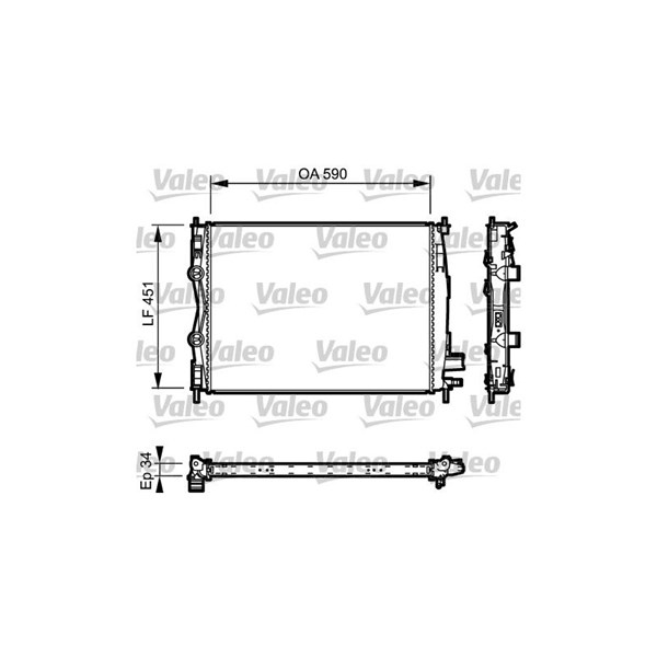 Kylare, motorkylning Valeo 735114 VALEO