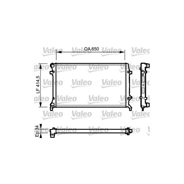 Kylare, motorkylning Valeo 735120 VALEO