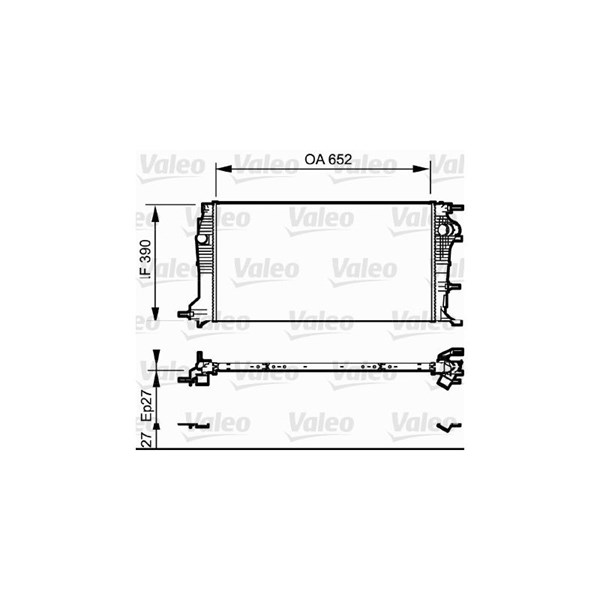 Kylare, motorkylning Valeo 735182 VALEO