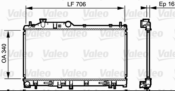 Kylare, motorkylning Valeo 735212 VALEO