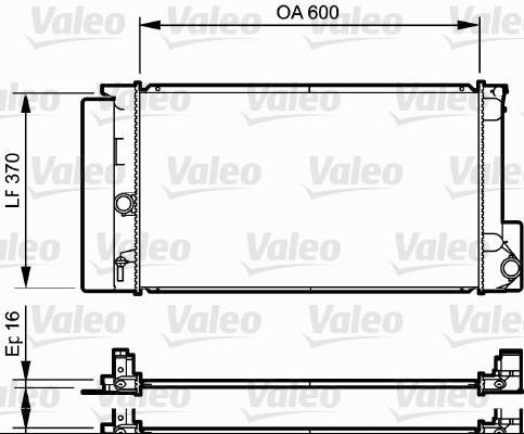 Kylare, motorkylning Valeo 735250 VALEO