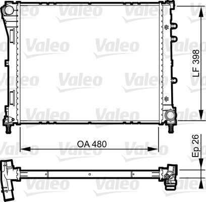 Kylare, motorkylning Valeo 735273 VALEO
