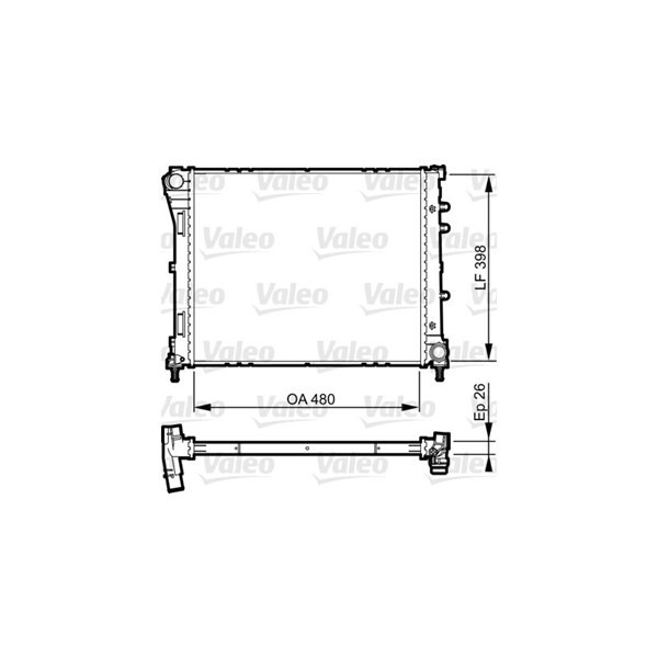 Kylare, motorkylning Valeo 735273 VALEO Kylare, motorkylning Valeo 735273 VALEO